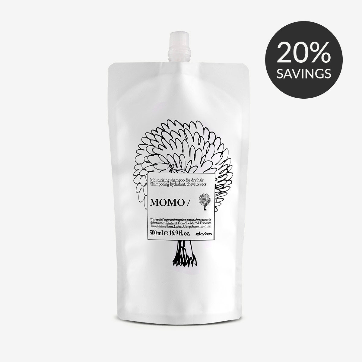 Davines MOMO Shampoo - Moisturizing shampoo for dry hair