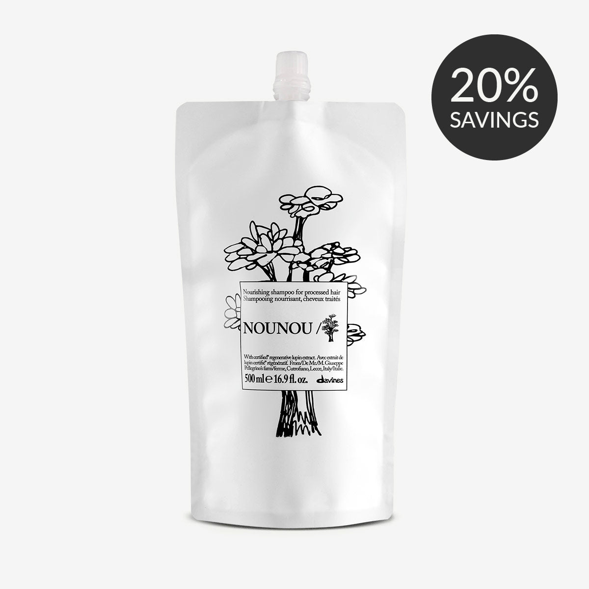 Davines NOUNOU Shampoo Refill - Nourishing shampoo for processed hair