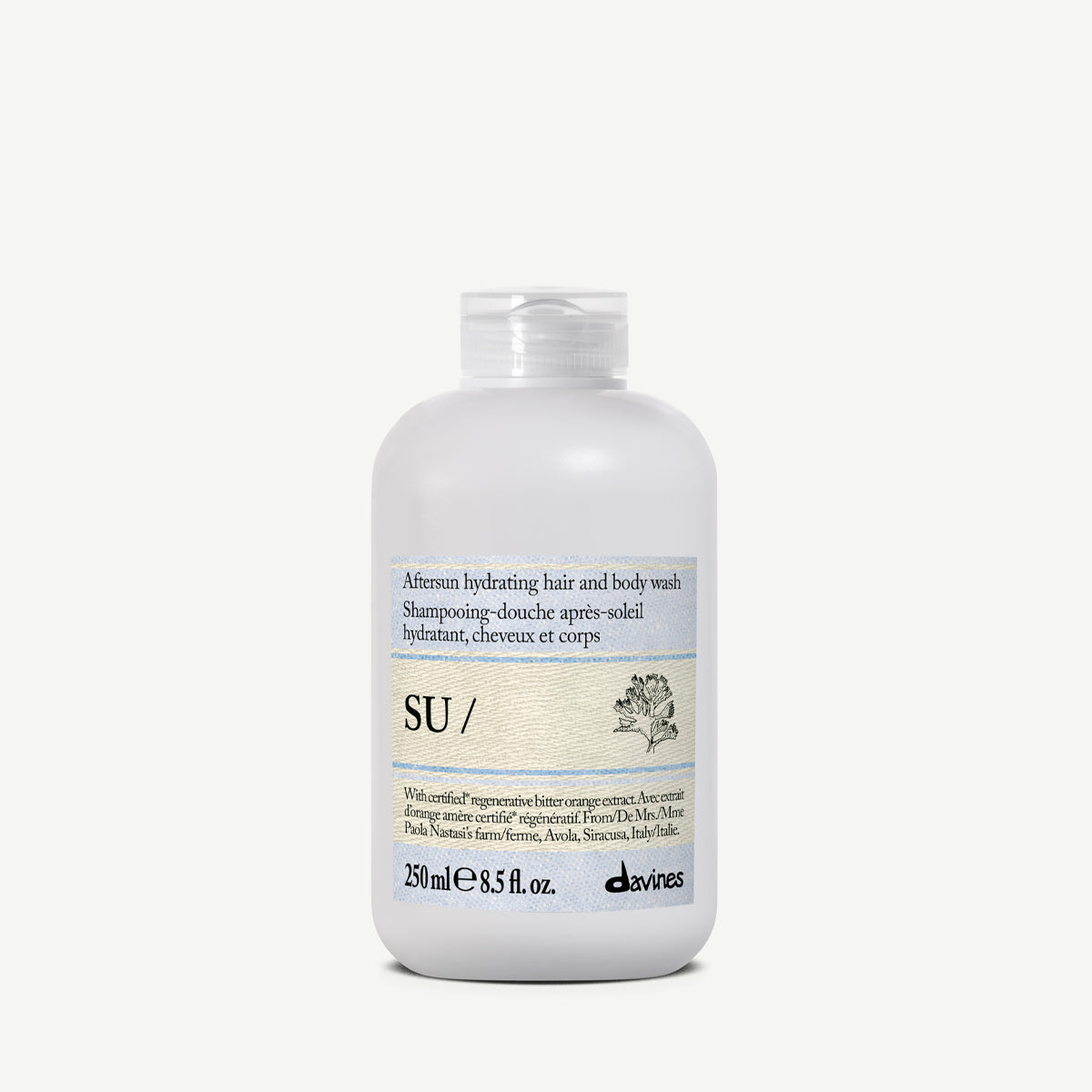 Davines SU Hair & Body Wash - Aftersun hydrating hair and body wash