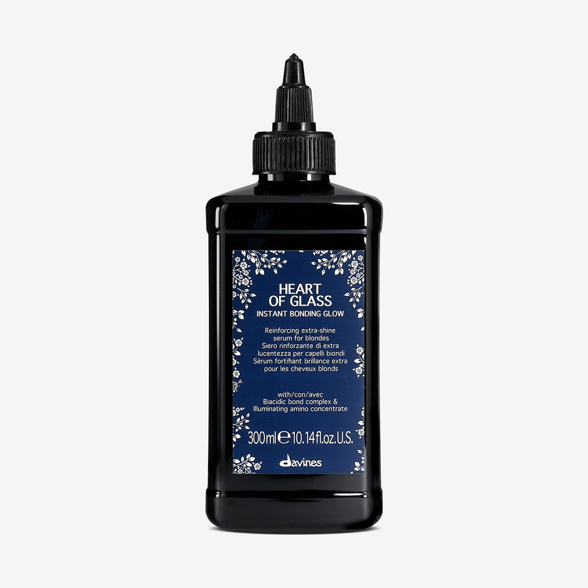 Davines HEART OF GLASS Instant Bonding Glow - Reinforcing extra-shine serum for natural and treated blondes