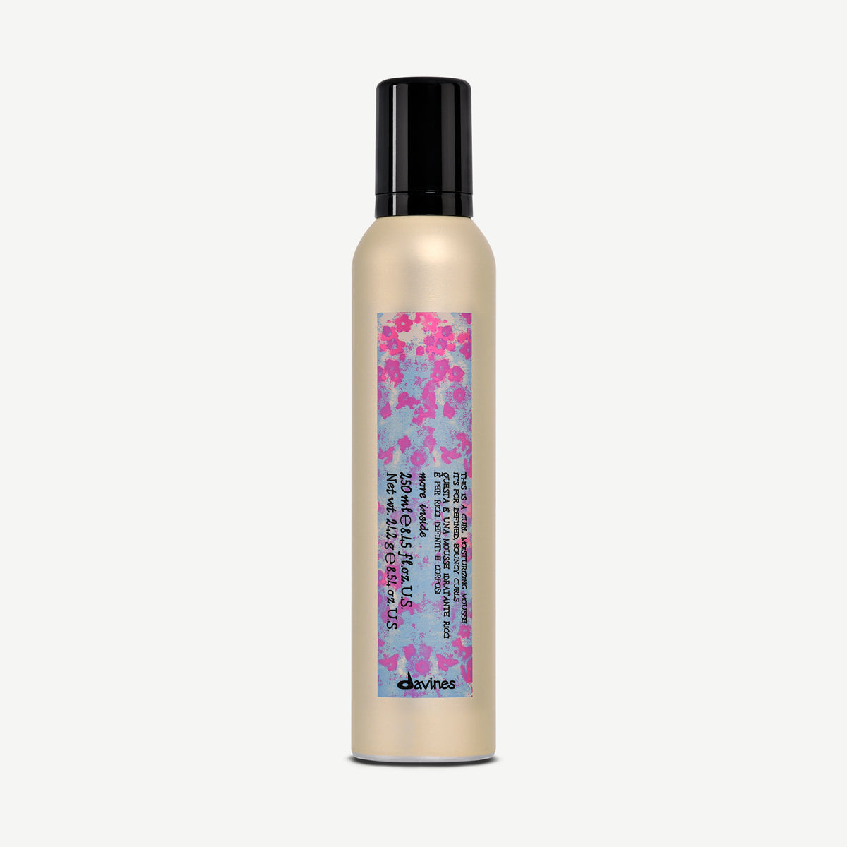 Davines This is a Curl Moisturizing Mousse - For adding a hydrating and defining boost to curls.