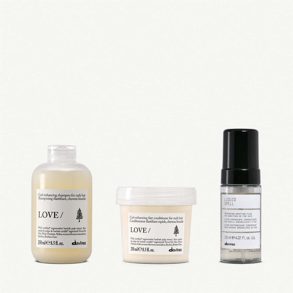 LOVE CURL Duo + Liquid Spell 1 1 kitDavines