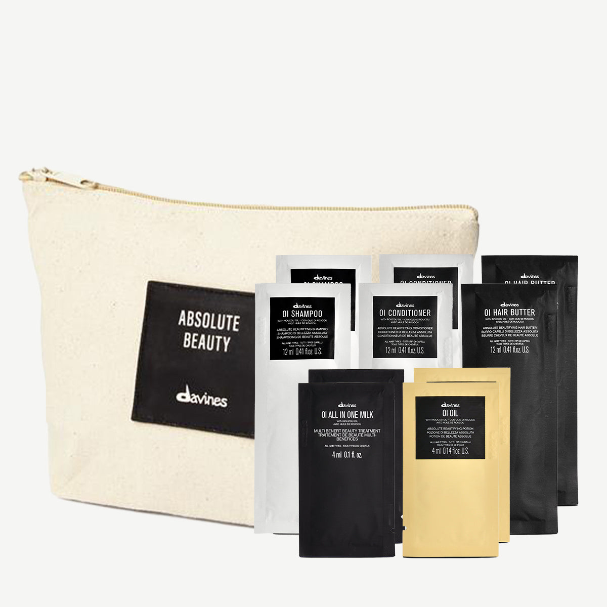 Davines OI Sampling Kit - Award-winning OI collection in an exclusive reusable pouch