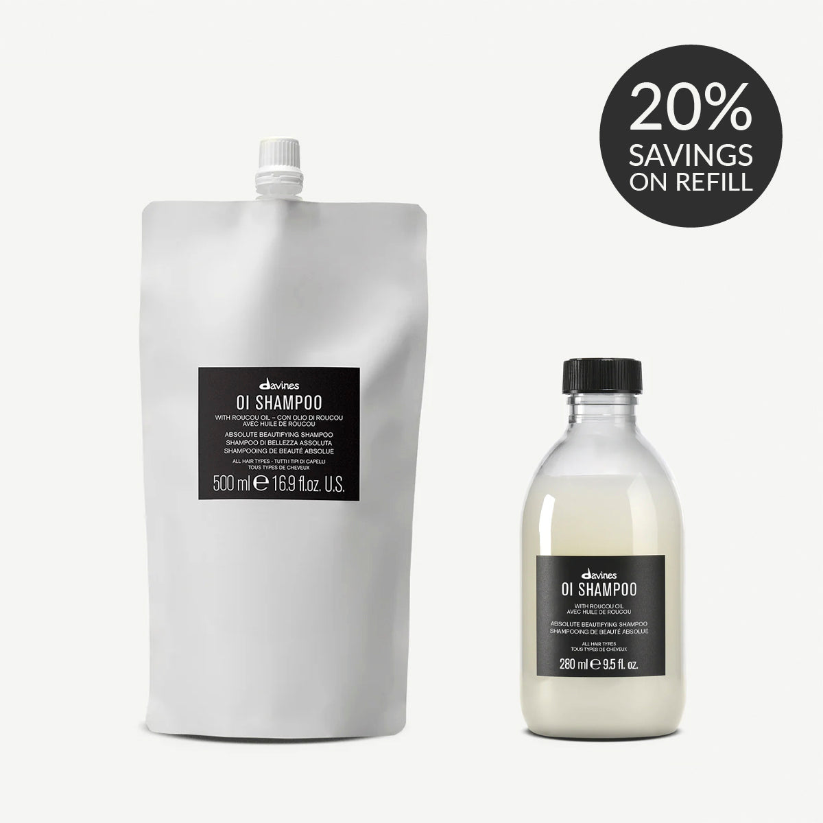 OI Shampoo Refill Duo 1 Davines
