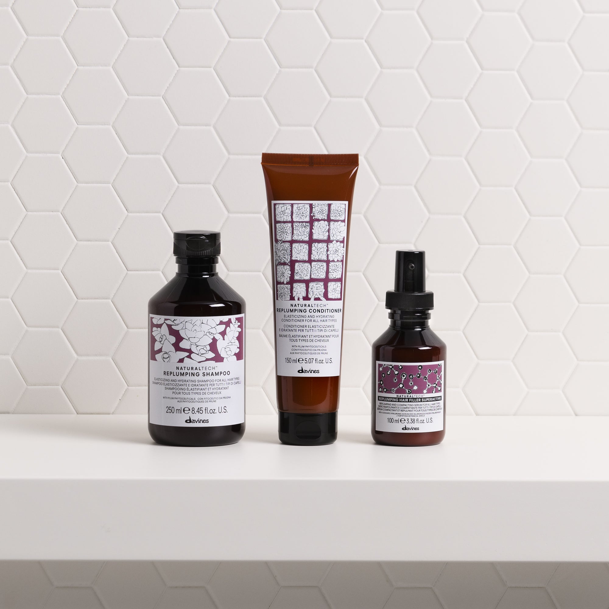 
Davines REPLUMPING Shampoo - Elasticizing and hydrating shampoo for all hair types