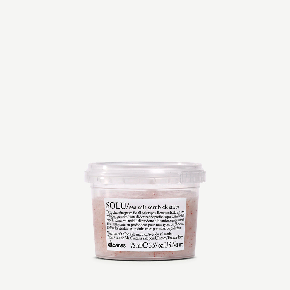 Translation missing: en.products.general.vendor: ESSENTIAL HAIRCARE SOLU Sea Salt Scrub Cleanser <p>Sea salt scrub paste for the deep cleansing of all hair types</p>
-100x.jpg?v=1764176428
