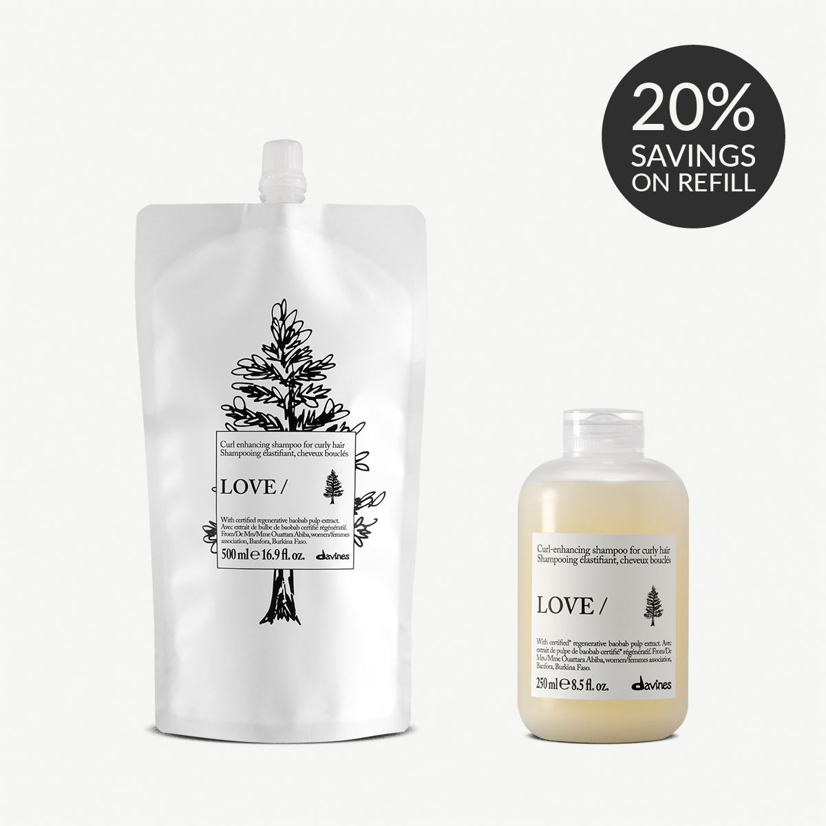 LOVE Curl Shampoo Refill Duo 1  1 kitDavines
