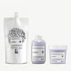 Daily haircare trio for frizzy hair LOVE SMOOTHING Refill Set